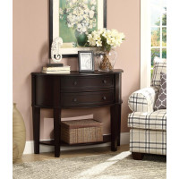 Coaster Furniture 950156 2-drawer Demilune Shape Console Table Cappuccino